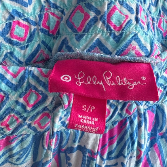 Lilly Pulitzer for Target Palazzo Pants in My Fans Print. Small. Seashell. - Picture 3 of 4